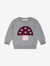 The Bonnie Mob Baby Sparrow Mushroom Knit Jumper In Gray