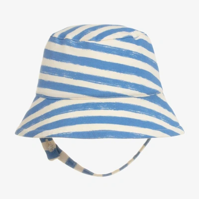 The Bonnie Mob Blue Organic Cotton Stripe Baby Hat