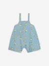 The Bonnie Mob Boys Mako Dungaree Romper In Blue