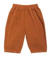 The Bonnie Mob Cotton Twill Barrel Trousers In Orange