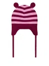 The Bonnie Mob Damson Striped Ear-flap Hat