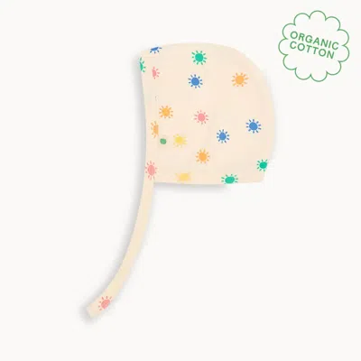 The Bonnie Mob Dilly - Rainbow Sunshine Baby Bonnet Hat In Neutral
