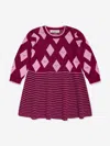 The Bonnie Mob Girls Auburn Diamond Knit Dress In Purple