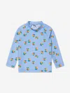 The Bonnie Mob Girls Beach Ball Uv Rash Top In Blue