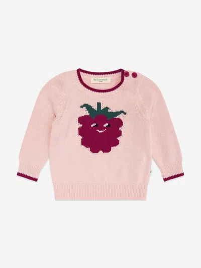 The Bonnie Mob Girls Blackberry Knit Jumper In Pink