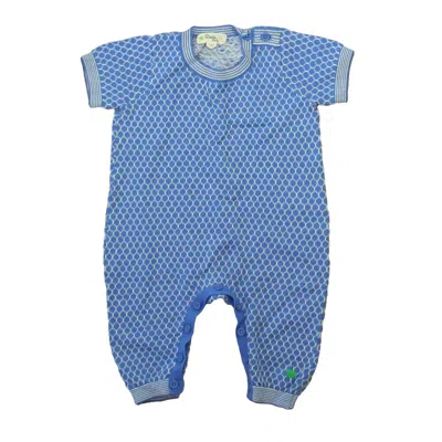 The Bonnie Mob Kids' Girls Blue White Romper