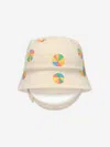 The Bonnie Mob Ivory Organic Cotton Parasol Baby Hat In Ivory