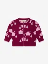 The Bonnie Mob Girls Fir Cabin Knit Cardigan In Purple