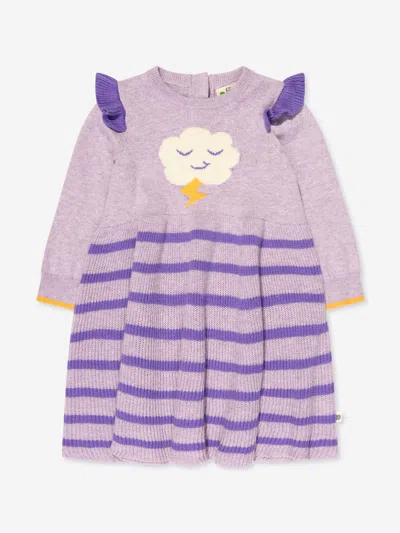 The Bonnie Mob Babies' Girls Knited Cloud Dress In Purple