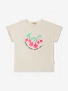 THE BONNIE MOB GIRLS ORGANIC COTTON CHERRY PRINT T-SHIRT 6 - 9 MTHS PINK