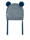 The Bonnie Mob Hazel Pom-pom Checkered Hat In Blue