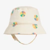 The Bonnie Mob Ivory Organic Cotton Parasol Baby Hat In Ivory