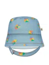 The Bonnie Mob Miso Geometric-print Bucket Hat In Blue