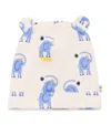 The Bonnie Mob Organic Cotton Elephant Print Hat In White