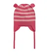 The Bonnie Mob Organic Cotton Stripe Knit Hat In Pink