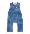 The Bonnie Mob Pinstripe Sleeveless Cotton Romper 6 - 24 In Blue