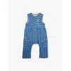 The Bonnie Mob Pinstripe Sleeveless Cotton Romper 6 - 24 In Pinstripe