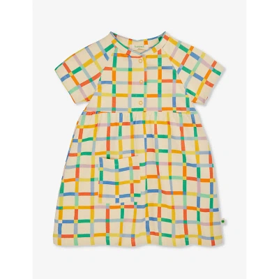 The Bonnie Mob Babies'  Rainbow Graphic-print Short-sleeve Organic-cotton Dress 2-4 Years In Multicoloured