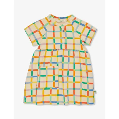 The Bonnie Mob Babies'  Rainbow Graphic-print Short-sleeve Organic-cotton Dress 6-24 Months