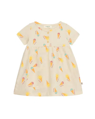 The Bonnie Mob Kids' The Bonniemob Cotton Jersey Dress In Neutral