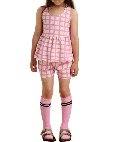 The Bonnie Mob Kids' The Bonniemob Frill Top & Short Set In Pink