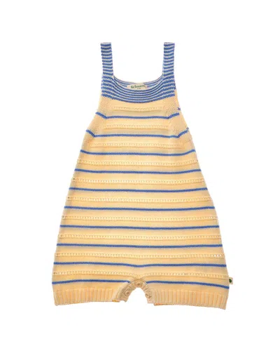 The Bonnie Mob Kids' The Bonniemob Pointelle Stripe Shorty Romper In Multi
