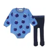 The Bonnie Mob X Collegien Angel Romper And Tights Set In Blue