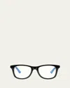 The Book Club Grime In Banishment Square Blue Block Optical Frames In Black