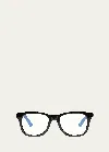The Book Club Grime In Banishment Square Blue Block Optical Frames In Cola