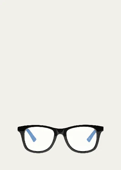 The Book Club Grime In Banishment Square Blue Block Optical Frames In Cola