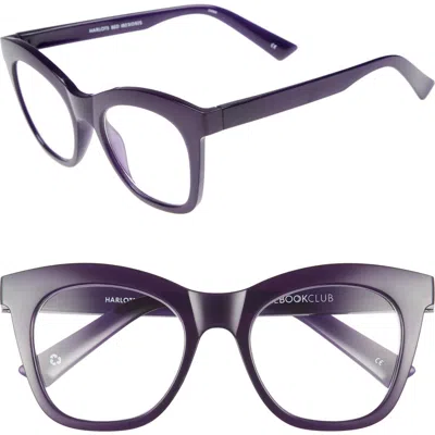 The Book Club Harlot's Bed 51mm Blue Light Blocking Reading Glasses In Gray