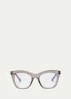 The Book Club Harlots Bed Clear Plastic Reading Cat-eye Glasses In Tea
