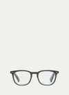 The Book Club The Whirl Acetate Square Reading Glasses In Ink Blue