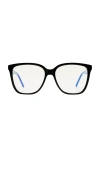 The Book Club Tittle Linen Optical Eyeglasses In Black