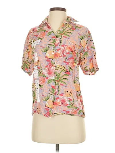 Pre-owned The Brand Short Sleeve Blouse In Pink