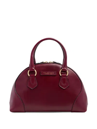 The Bridge Leather Tote Bag In Burgundy
