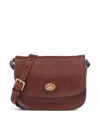 The Bridge Logo-plaque Leather Crossbody Bag In Brown