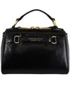 The Bridge Black Top Handle Structured Leather Handbag In Black