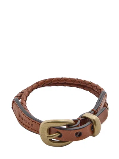 The Bridge Braided Buckle-fastening Bracelet In Transparent