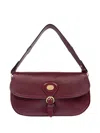 The Bridge Buckle-fastening Leather Shoulder Bag In Red