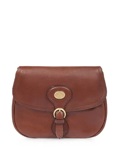 The Bridge Buckle-detail Flap-top Shoulder Bag In Brown