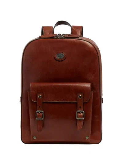 The Bridge Buckle-detail Leather Backpack In Brown