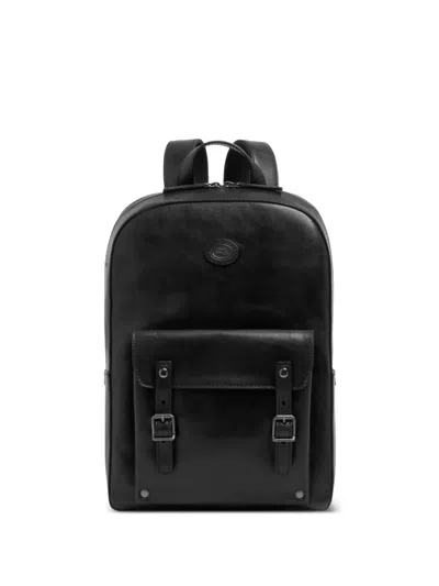The Bridge Buckle-detail Leather Backpack In Purple