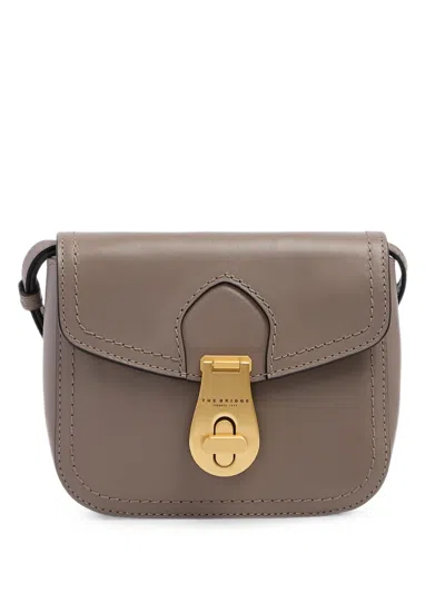 The Bridge Buckle-detail Leather Cross Body Bag In Brown