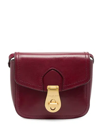 The Bridge Buckle-detail Leather Mini Bag In Burgundy
