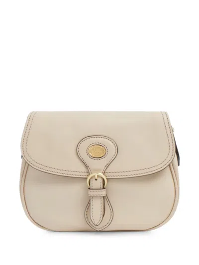 The Bridge Buckle-fastening Leather Cross Body Bag In Neutral