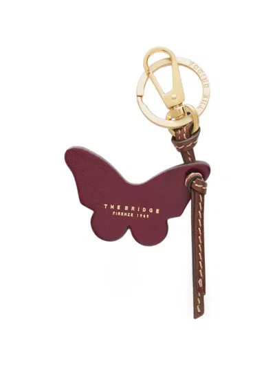 The Bridge Butterfly Leather Keyring In Multi