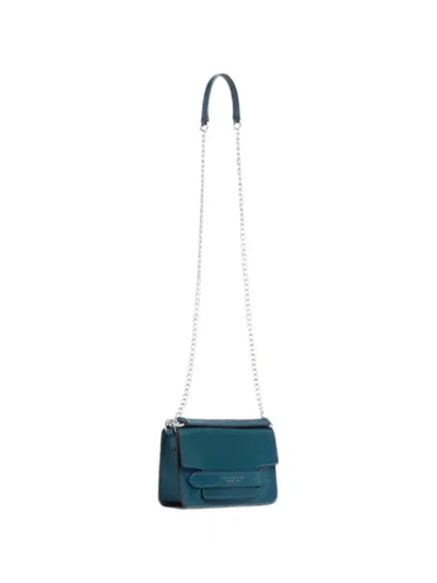 The Bridge Chain-link Leather Mini Bag In Blue