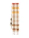 The Bridge Checked Fringed Scarf In Brown