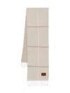 The Bridge Checked Fringed Scarf In Neutral